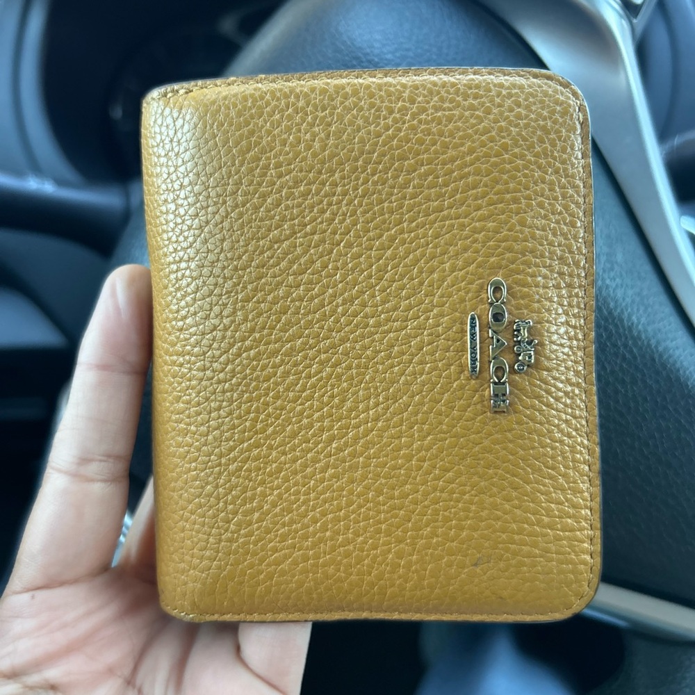 Coach Metallic Gold Leather Wallet